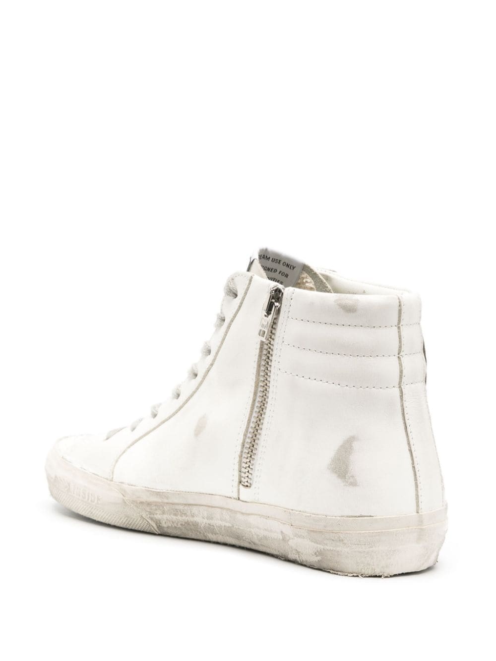 Slide high-top leather sneakers - 3
