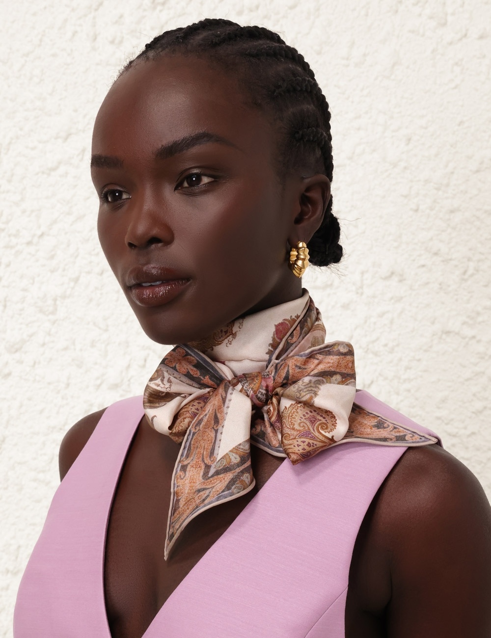 PRINTED SILK NECK SCARF - 2