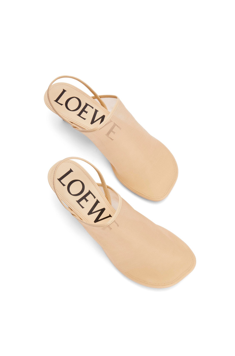 Petal slingback heel sandal in mesh 4