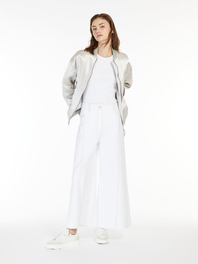 Max Mara Wide-fit denim-look jersey trousers outlook