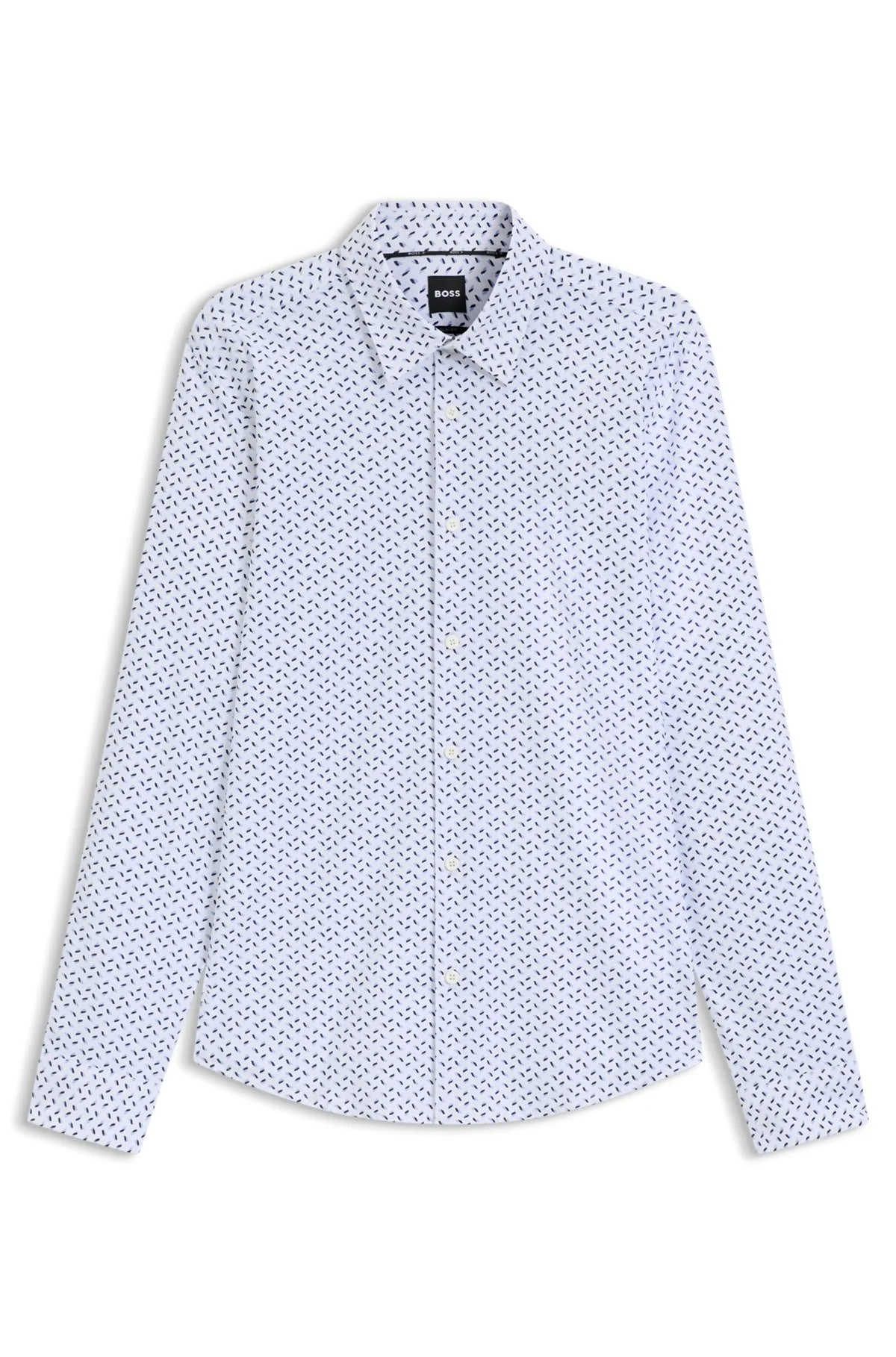 SLIM-FIT SHIRT IN PRINTED PERFORMANCE-STRETCH JERSEY - 1
