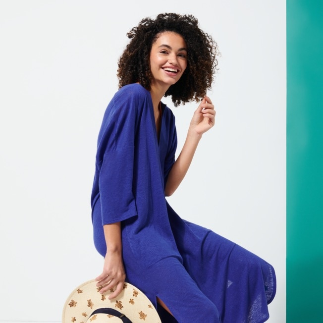 Women Linen Dress Solid - 5