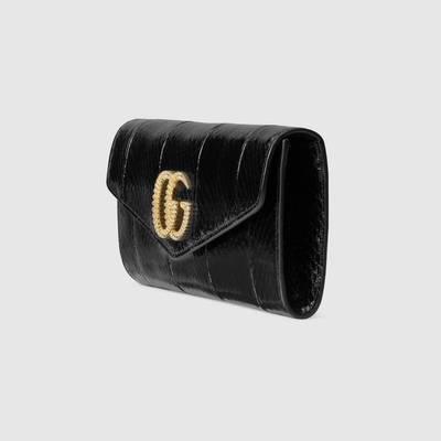 GUCCI Broadway snakeskin clutch with Double G outlook