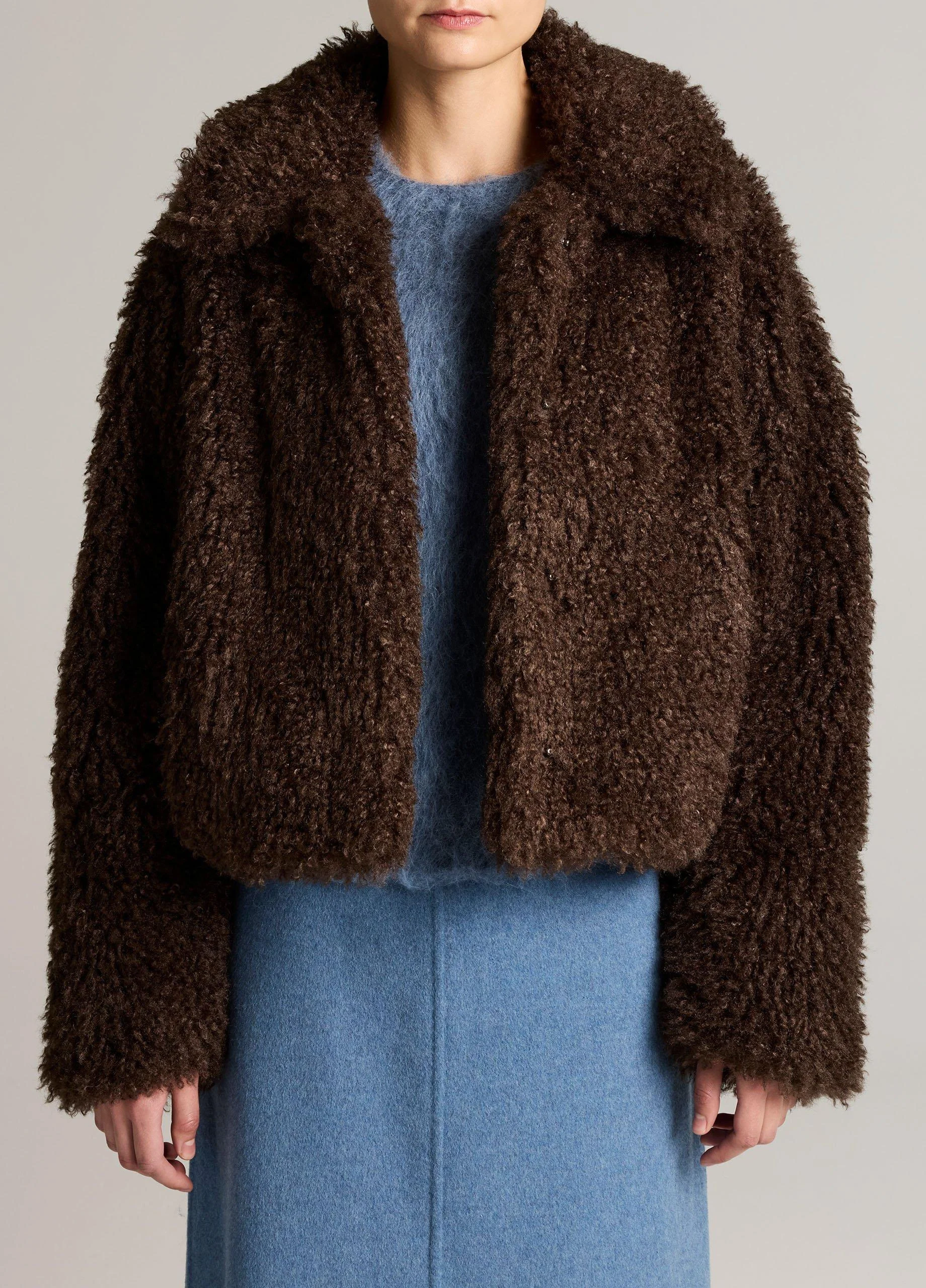 Faux-Fur Cropped Jacket - 1