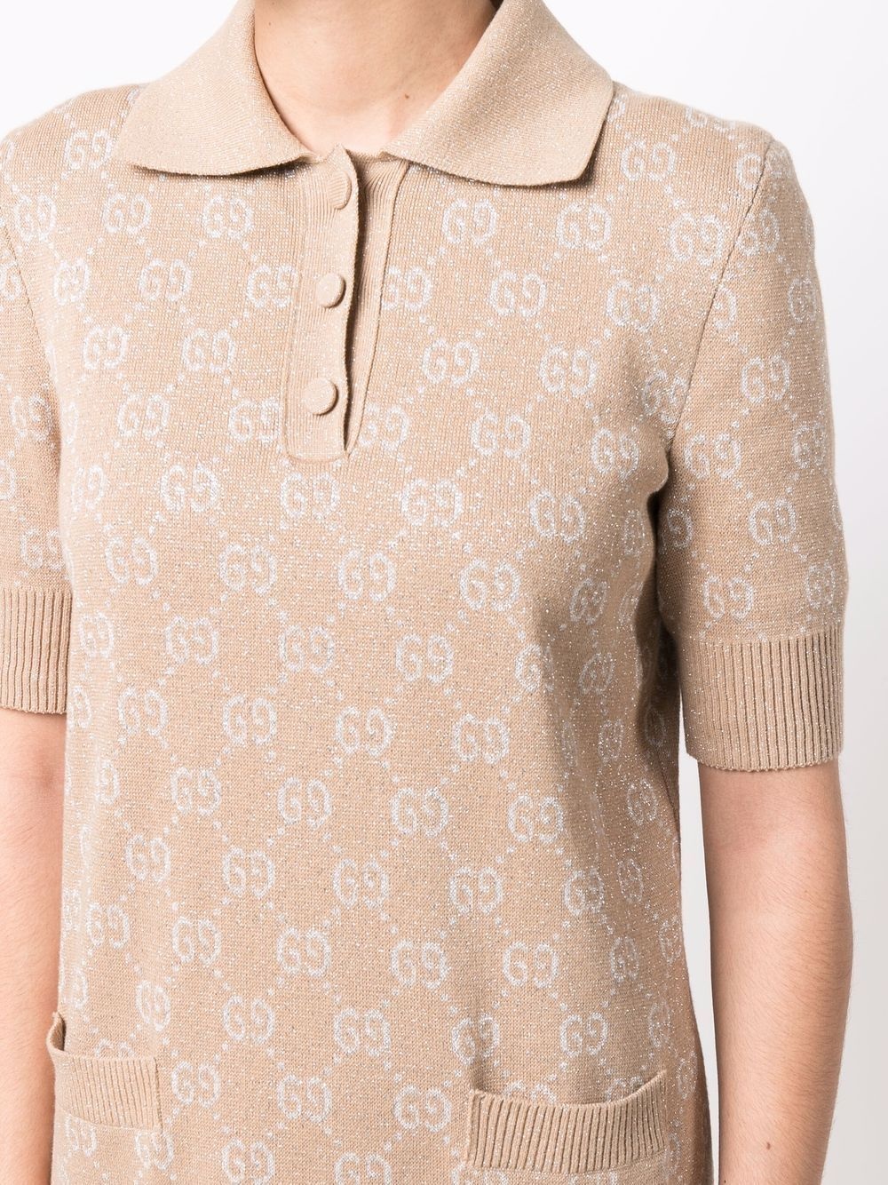 GG-jacquard polo dress - 5