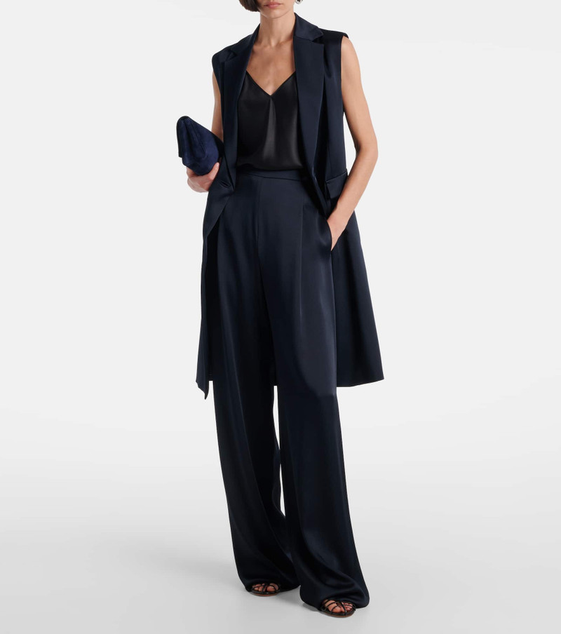 Max Mara Dritto crêpe satin wide-leg pants outlook