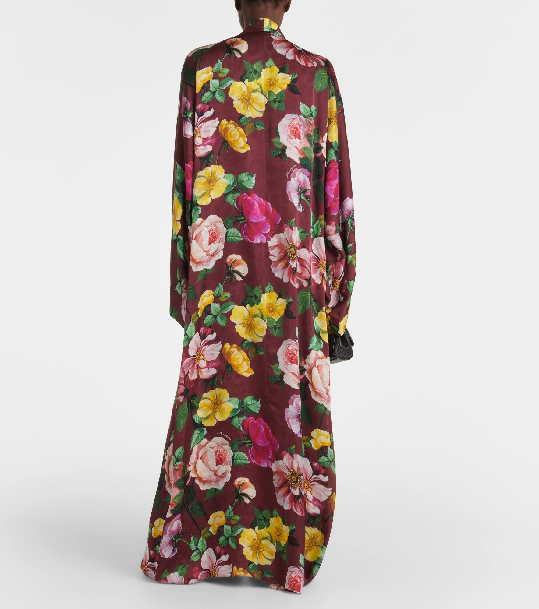 Printed silk maxi dress - 3