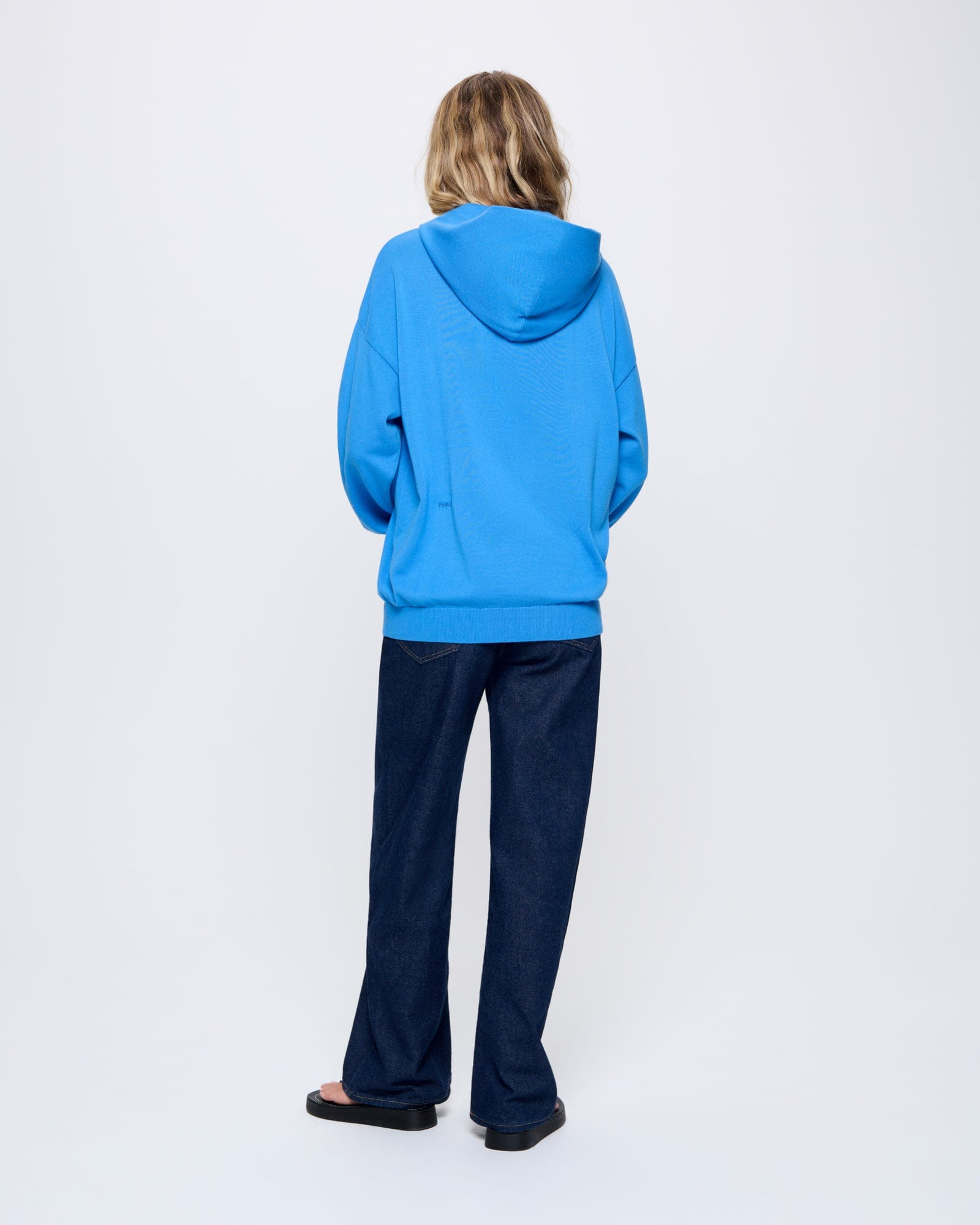 Womens DNA Knitted Hoodie - Geyser Blue - 4