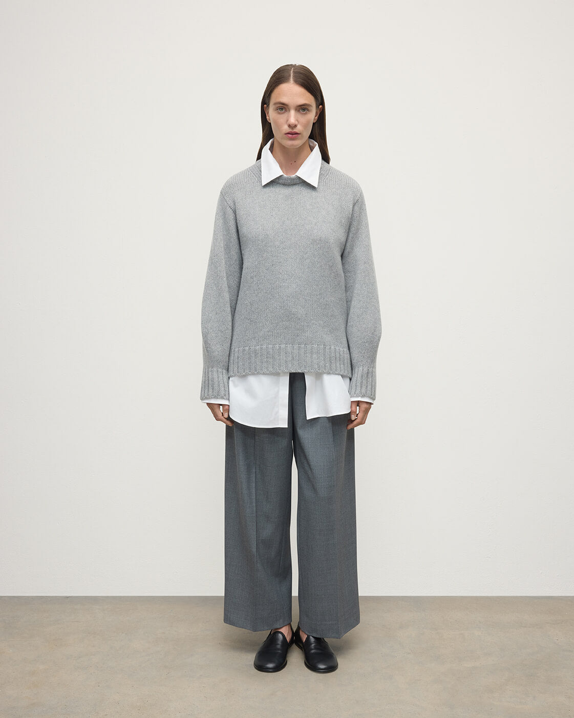 Relaxed Grey Cashmere Jumper - 2