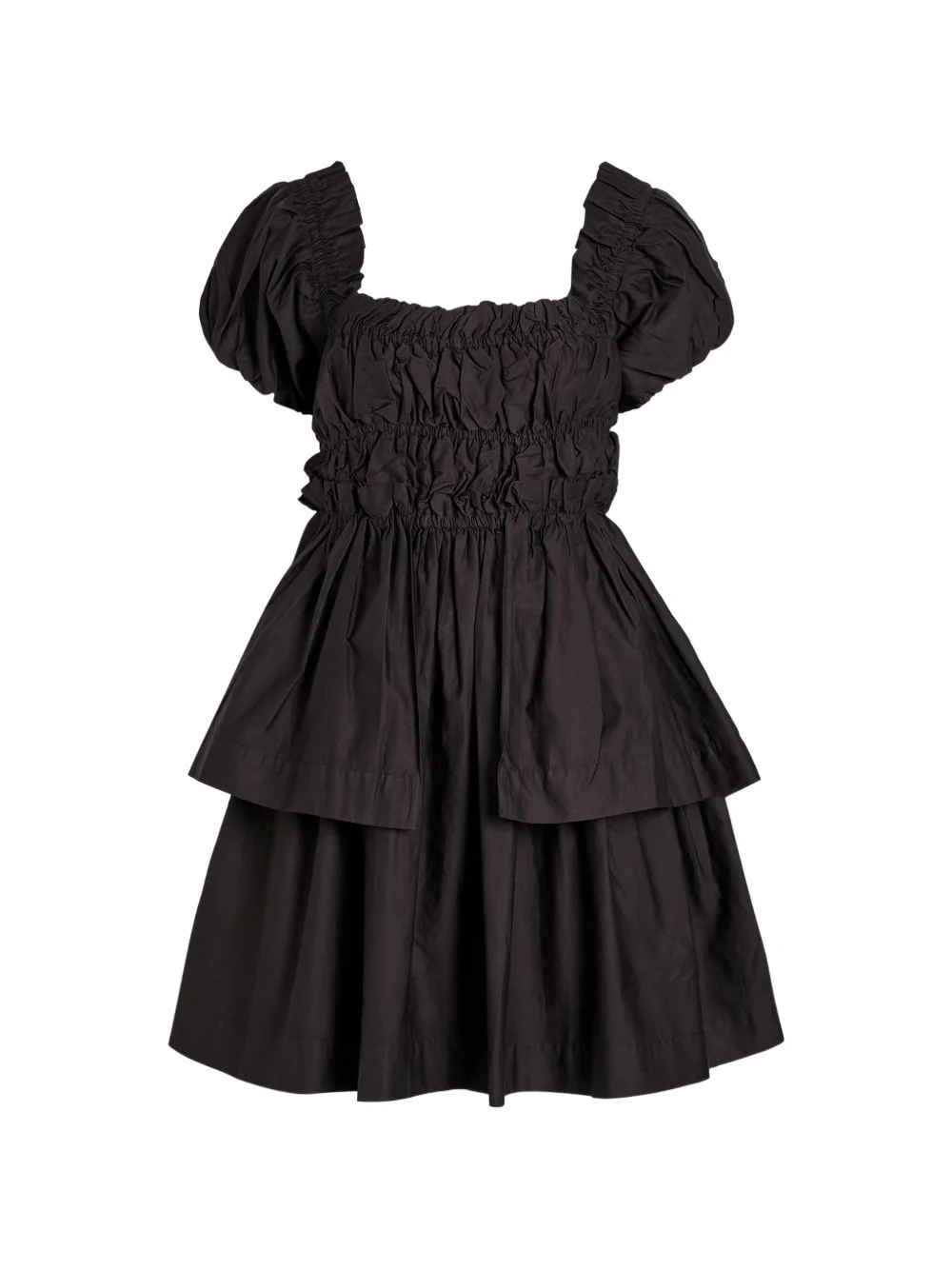 Ltyza tiered puff-sleeve mini dress - 1