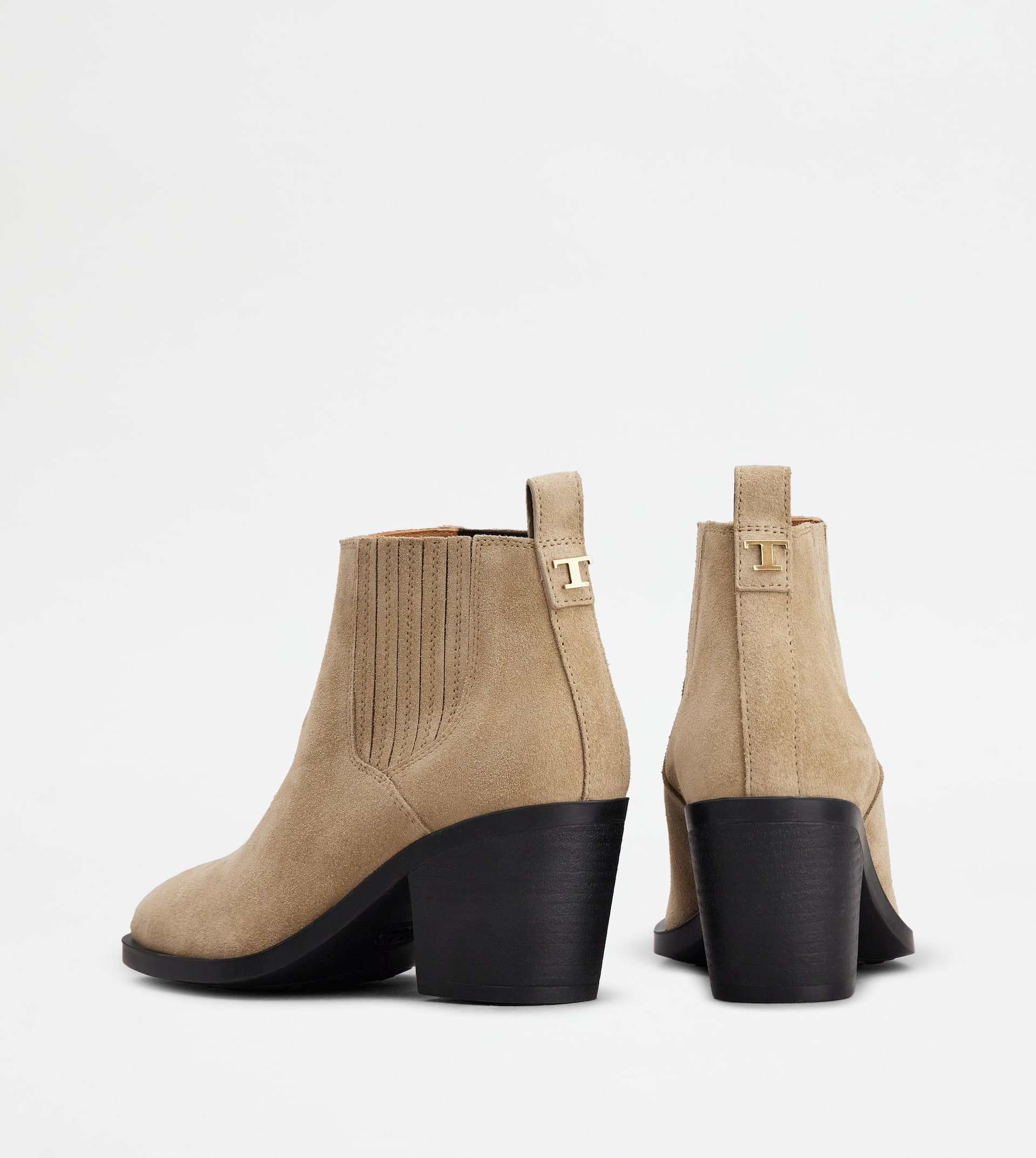 ANKLE BOOTS IN SUEDE - BEIGE - 2