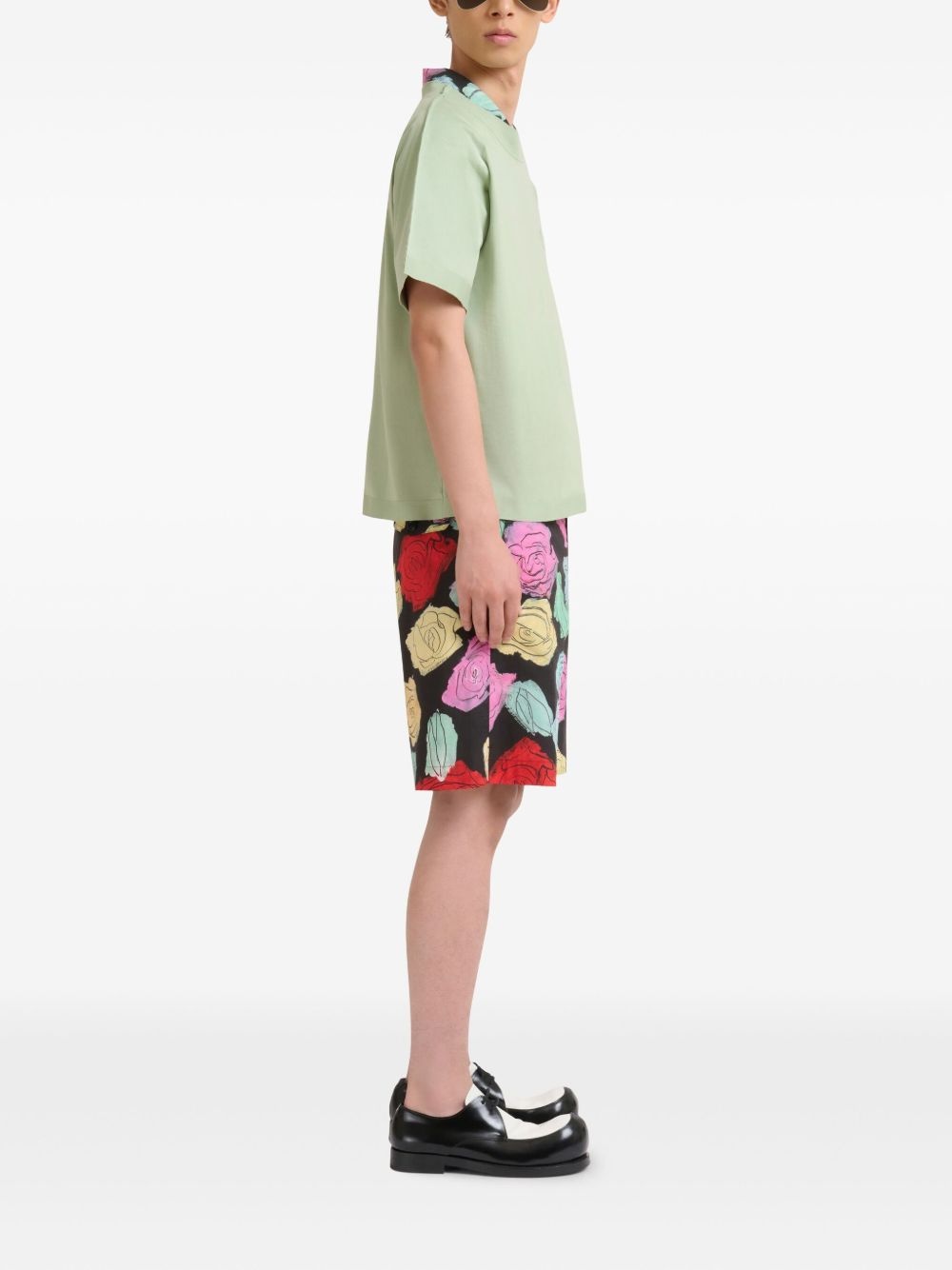 floral-patterned tailored shorts - 3