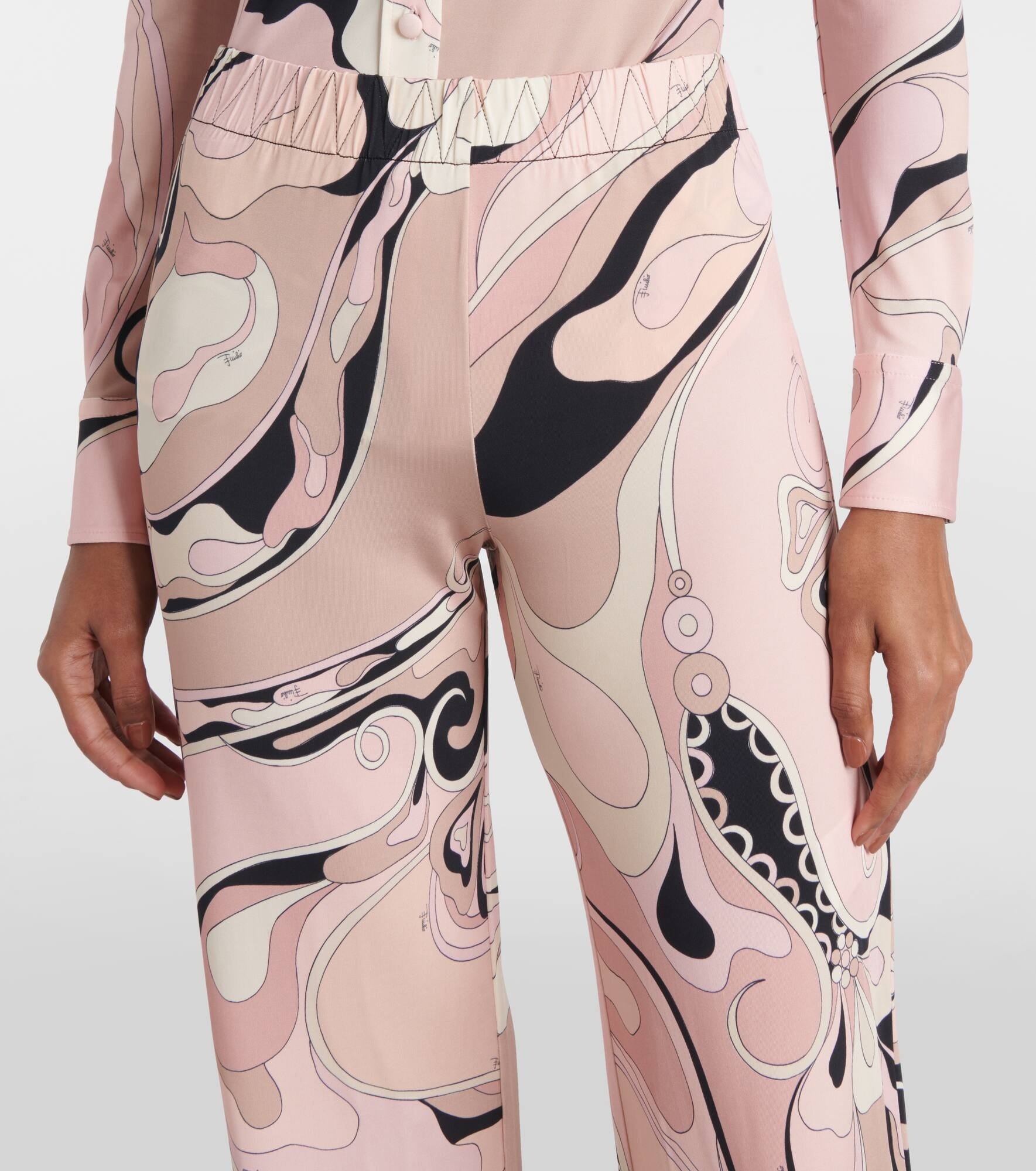 Orchidee jersey wide-leg pants - 4
