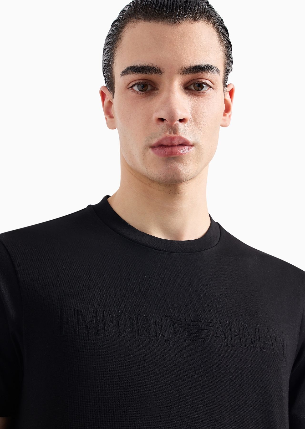 Jersey T-shirt with jacquard logo - 5