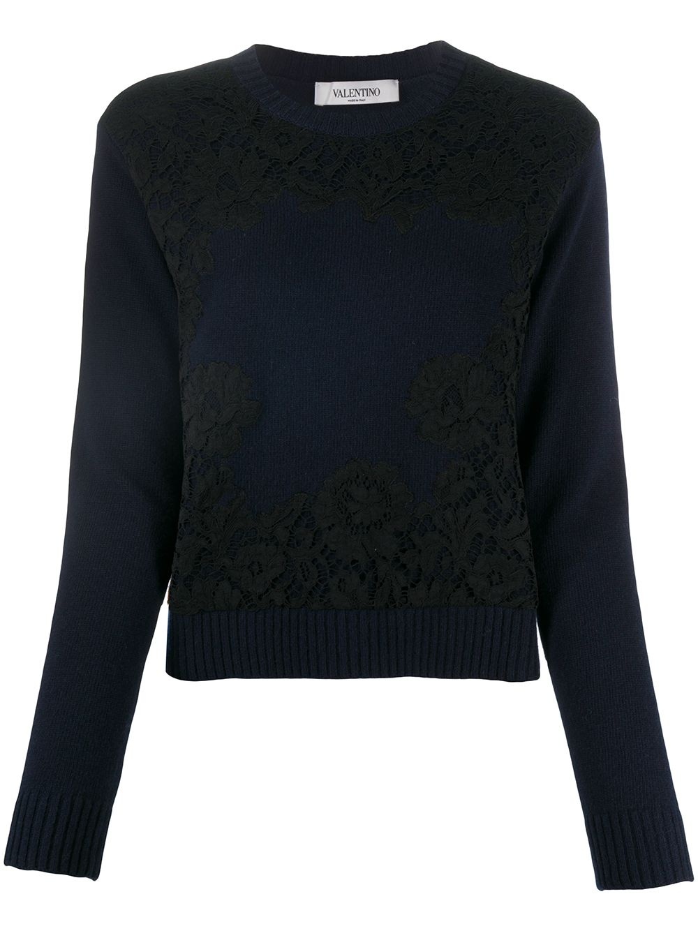 lace overlay jumper - 1