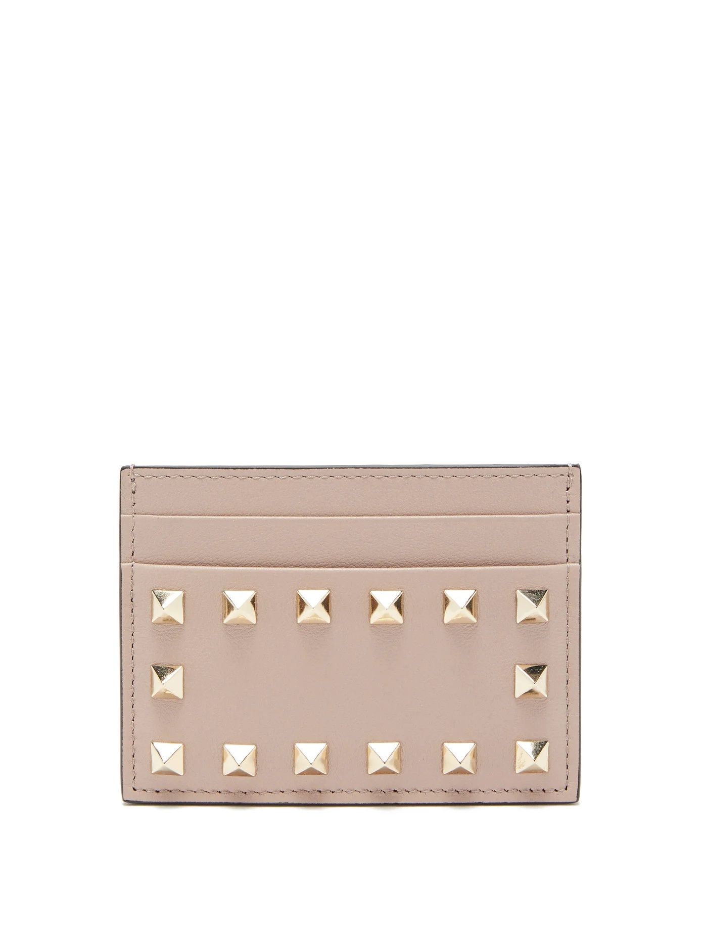 Rockstud leather cardholder - 1