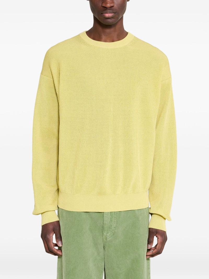 rib-knit cotton sweater 1