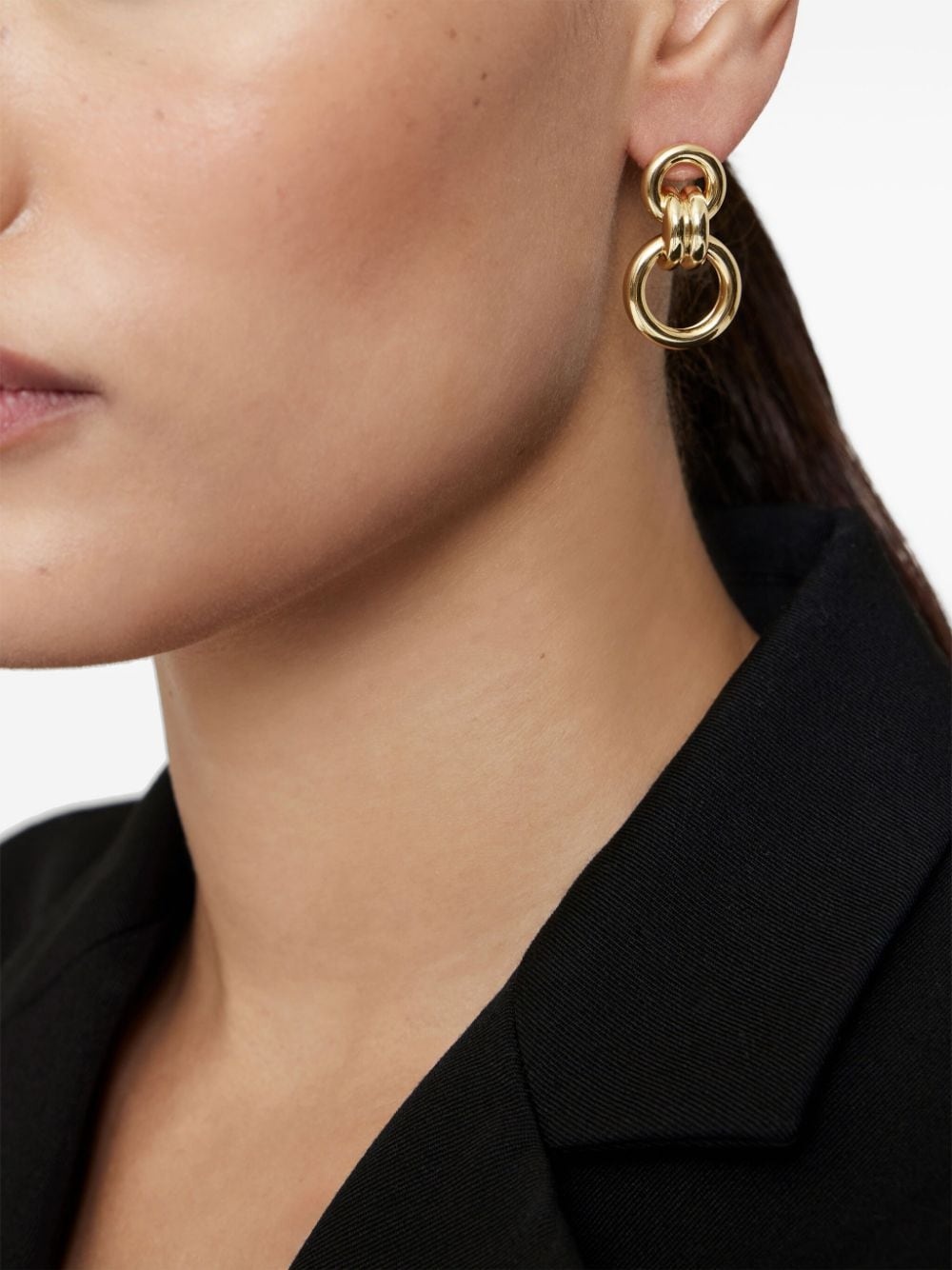 cable-link drop earrings - 3