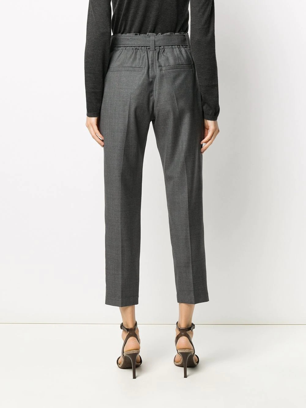 belted waist trousers - 4