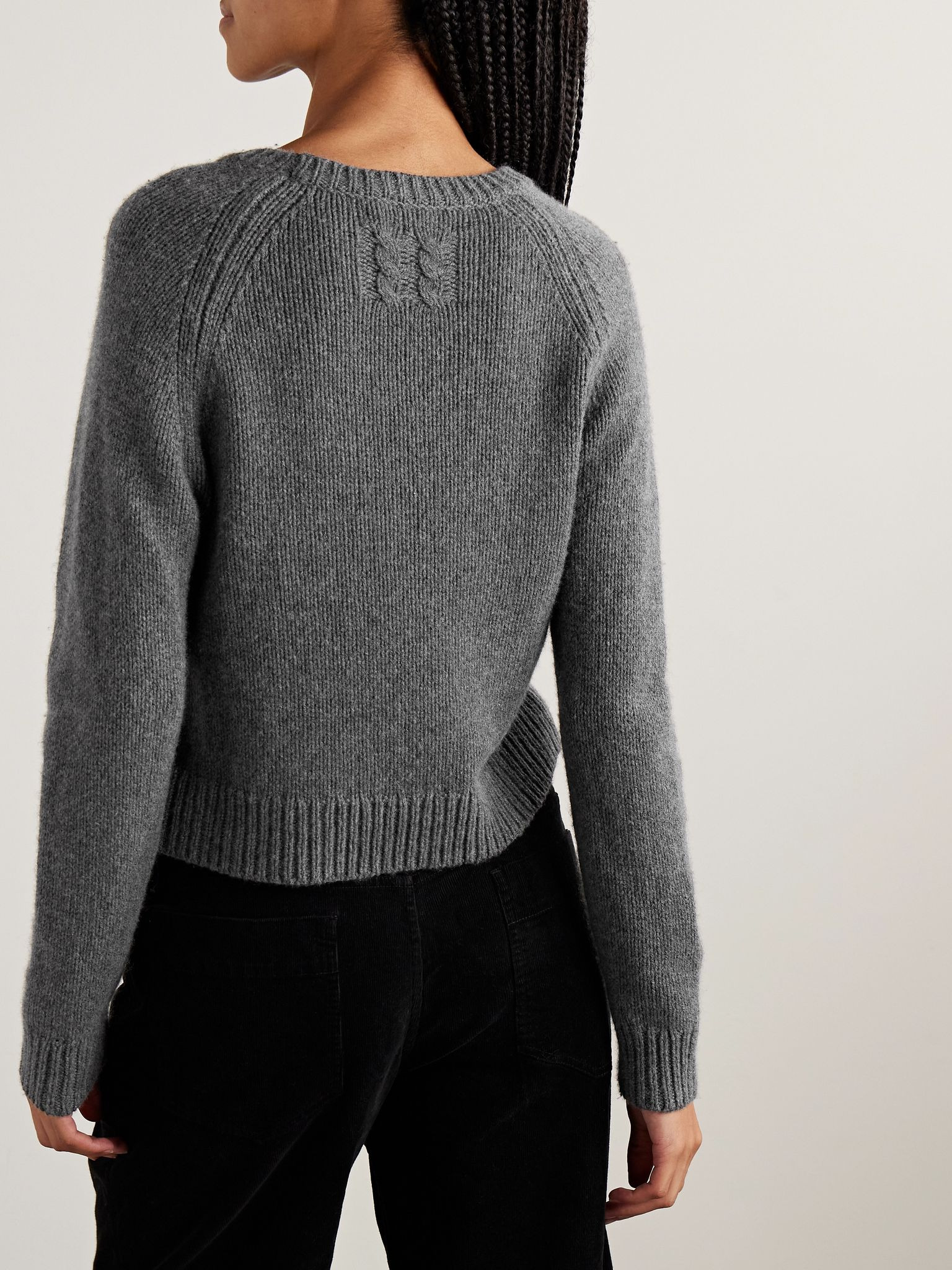 Laurel cashmere and wool-blend sweater Charcoal - 4