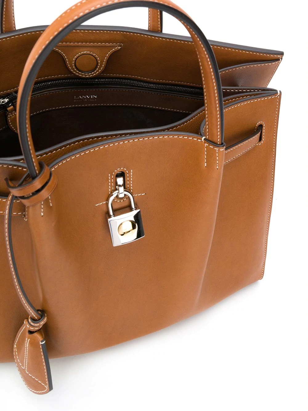 padlock detail tote bag - 5