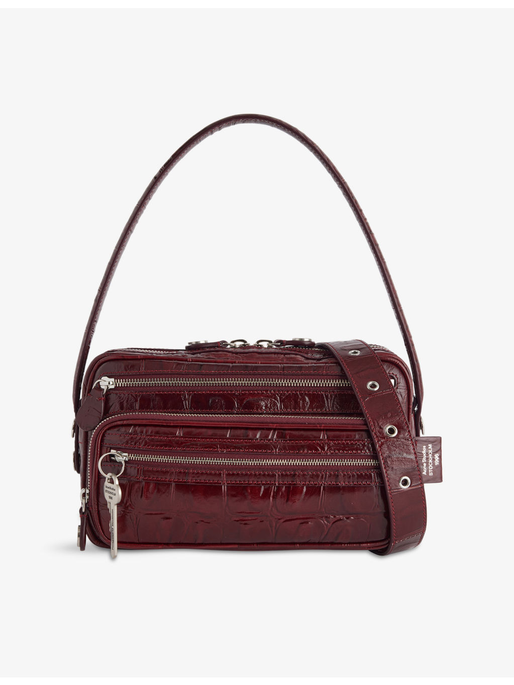 Camero Party Croc-Effect Leather Shoulder Bag - 1