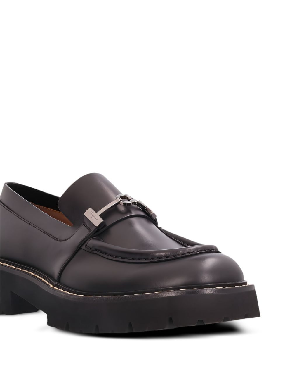 Gancini-buckle loafers - 3