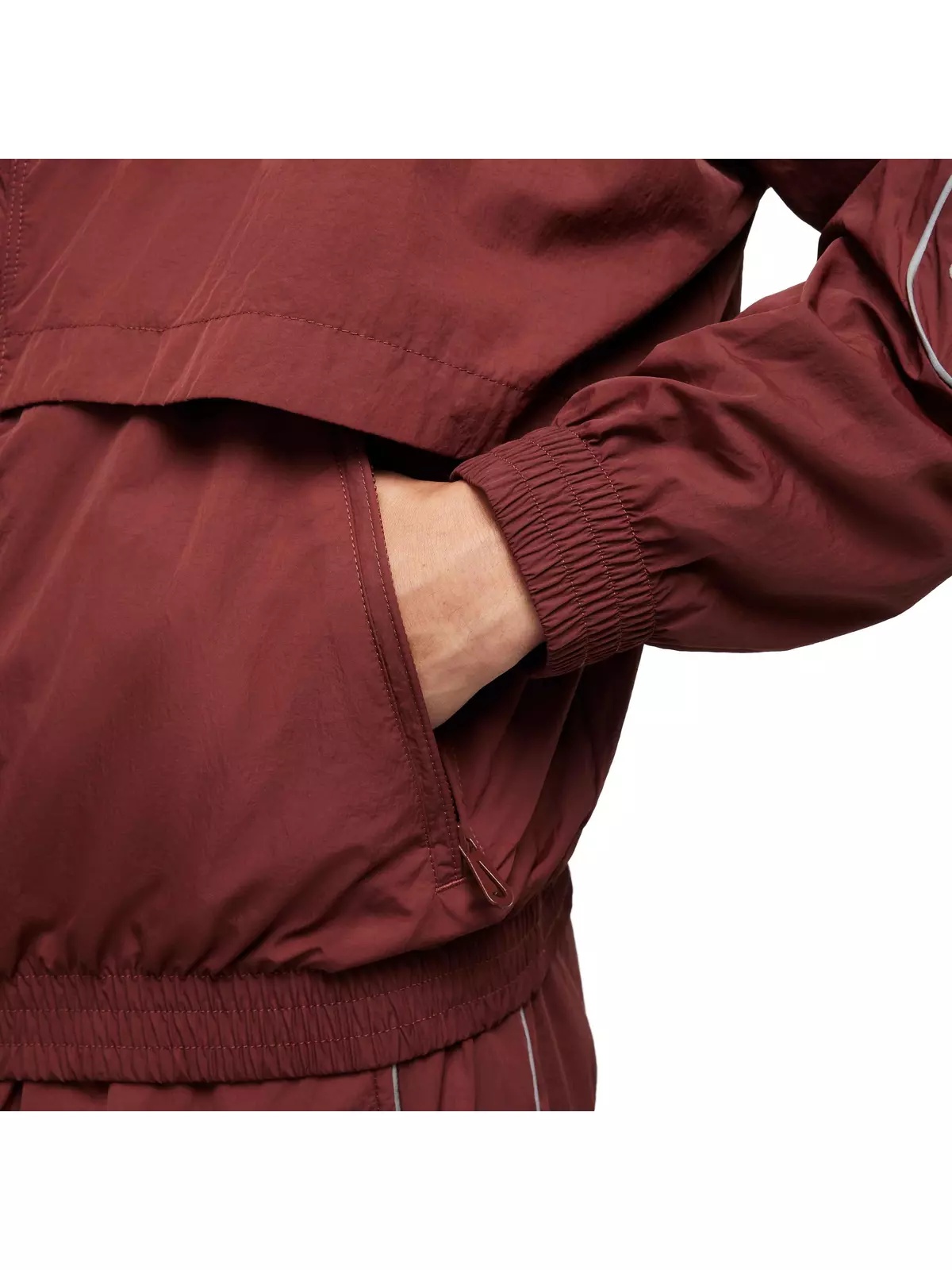 Men's Sportswear Solo Swoosh Woven Track Jacket - Dark Red - 5