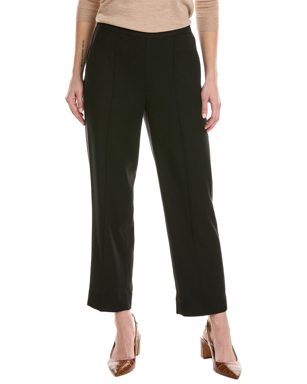 Vince Mid-Rise Wool-Blend Easy Pant - 1