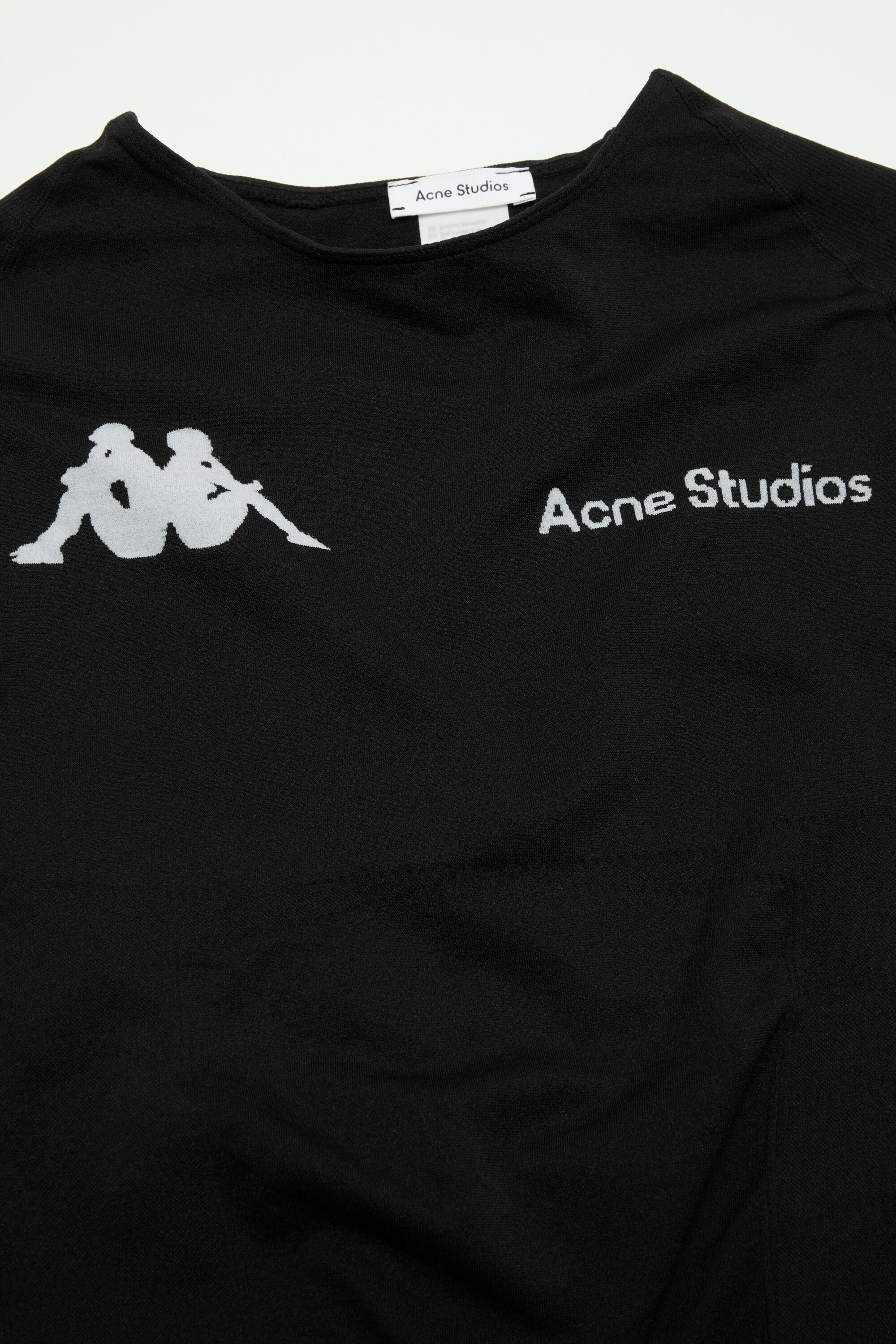 Long sleeve logo t-shirt - Acne Studios x Kappa - Black - 4
