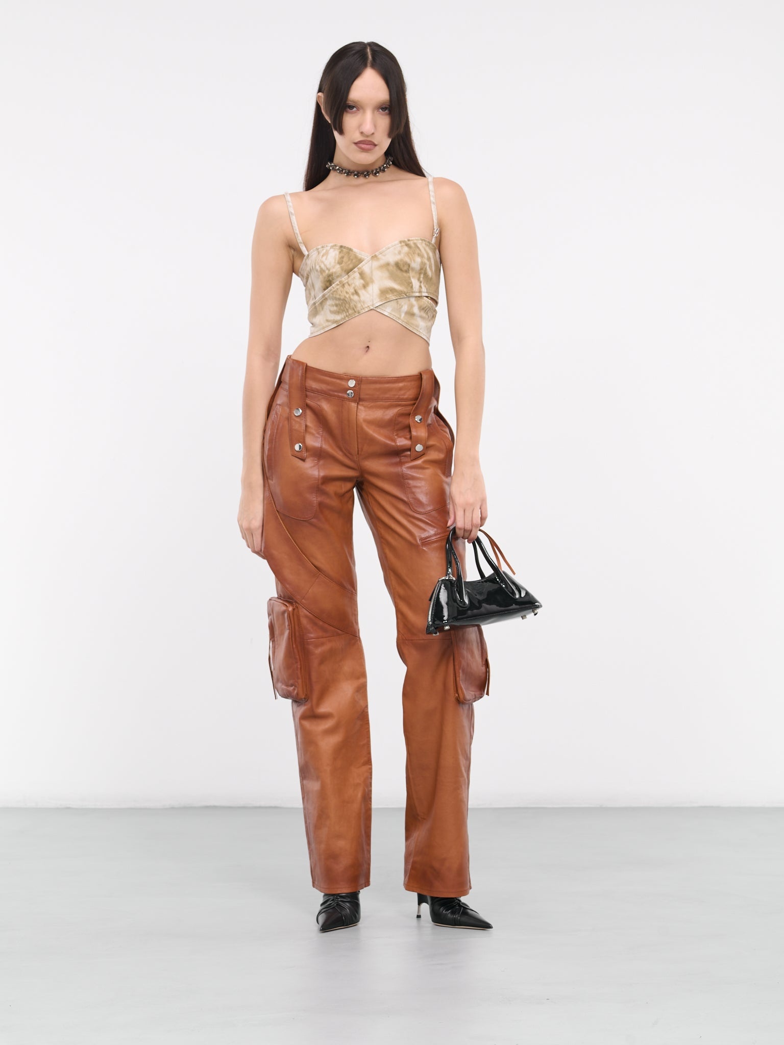 Leather Cargo Pants - 6