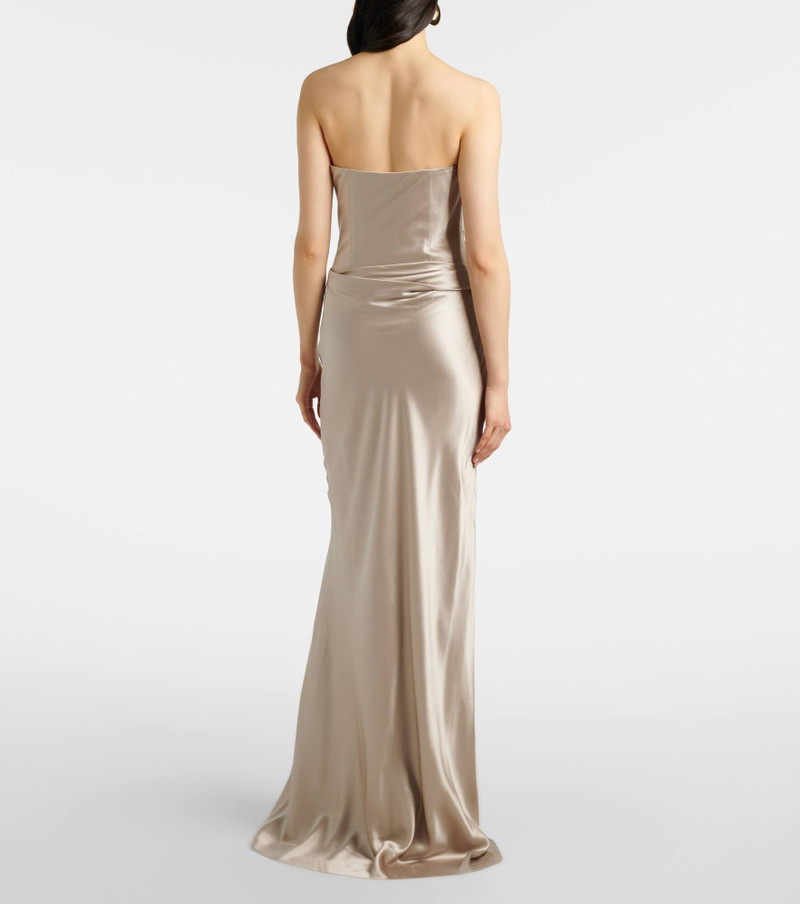 Silk satin bustier gown 3