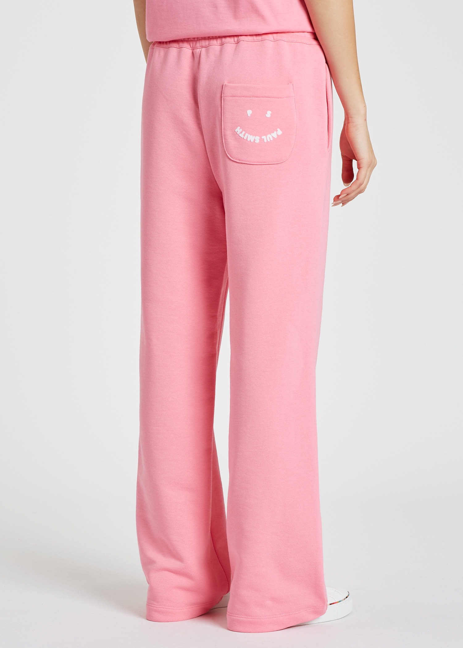 Pink 'Happy' Wide Leg Sweatpants - 6