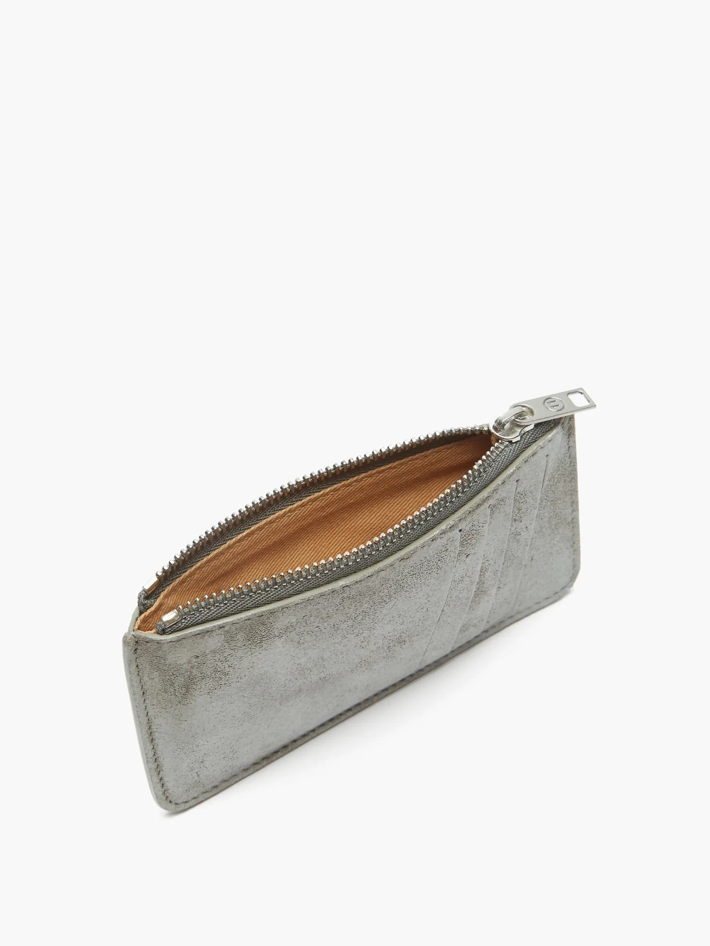 Coated zipped leather cardholder - 4