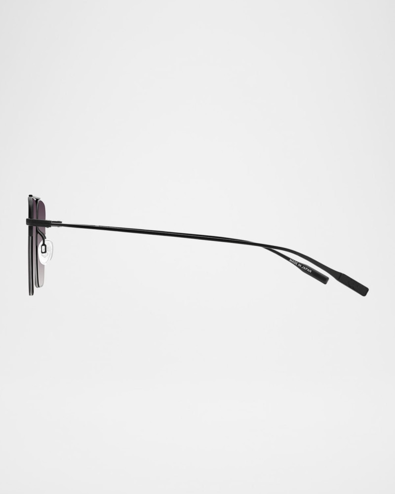 BARTON PERREIRA Men's Armstrong Titanium Aviator Sunglasses outlook