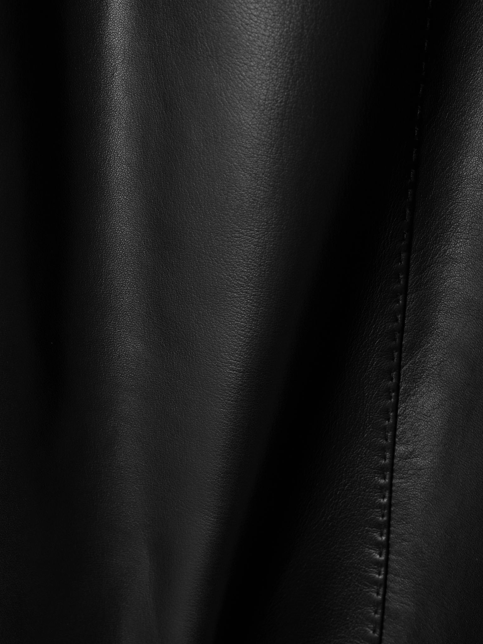 Leather midi skirt Black - 4