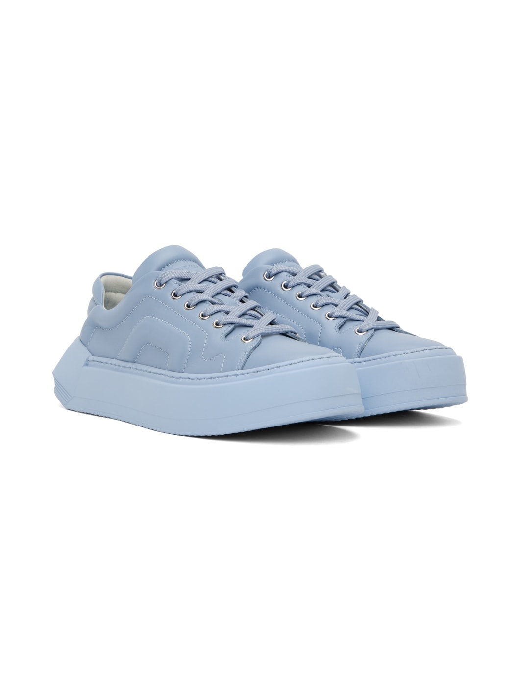 Blue Cubix Leather Sneakers - 4
