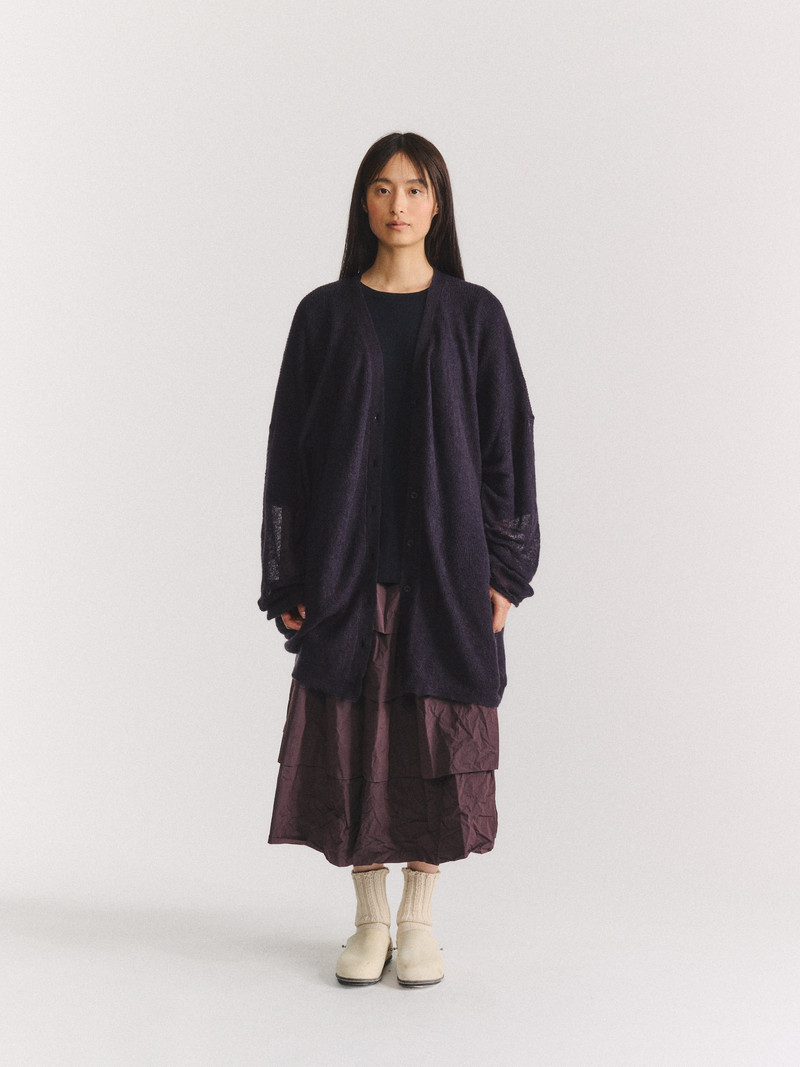CASEY/CASEY CARDIGAN - MOHAIR VOILE - NAVY outlook