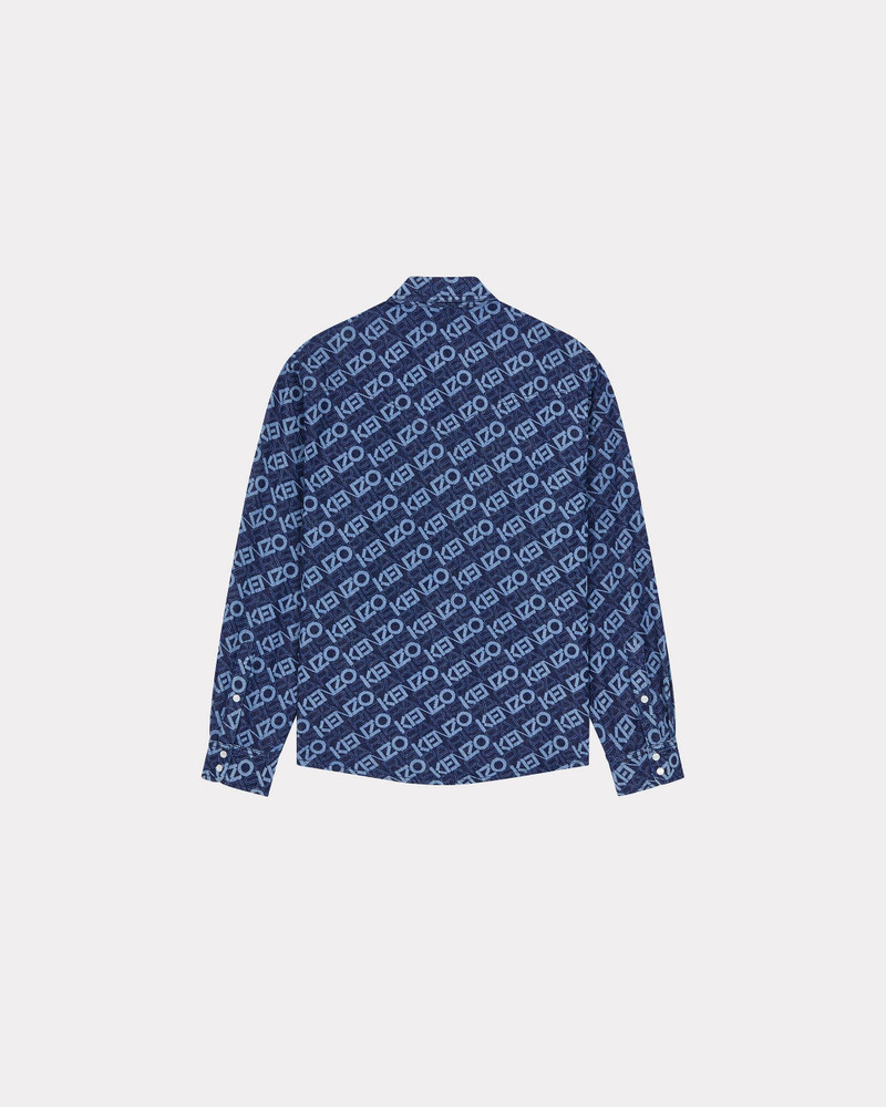 KENZO Monogram denim cowboy shirt outlook