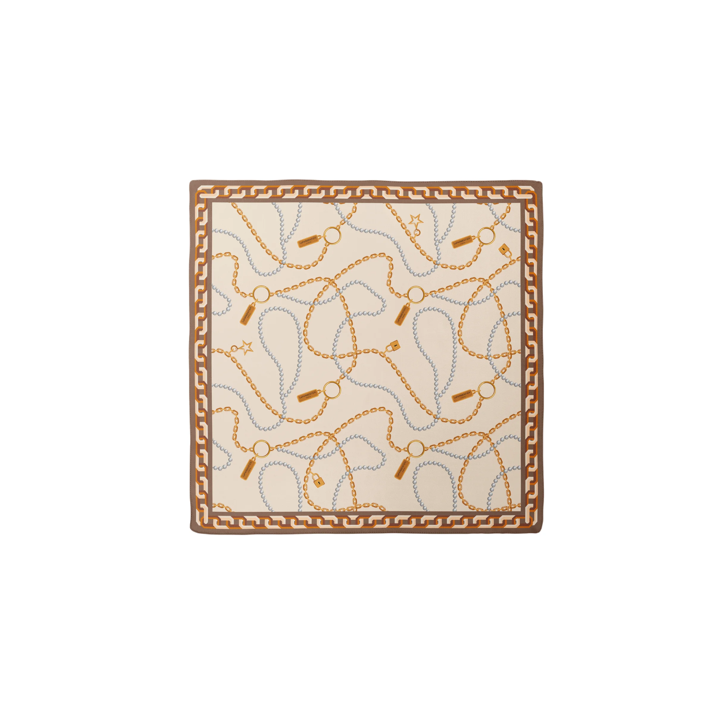 Heritage Chain and Pearls Silk Bandana - 1