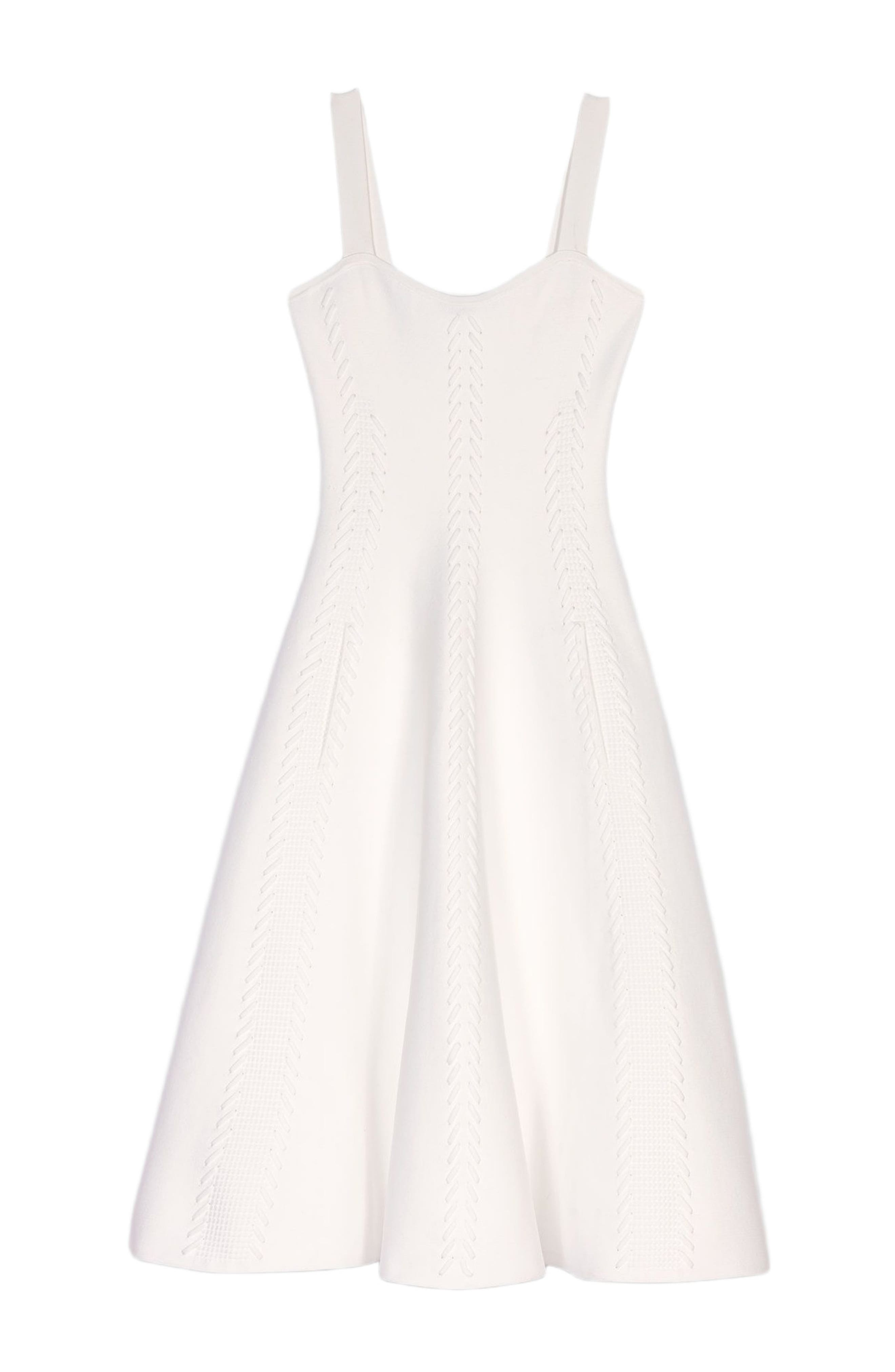 maje Knit babydoll dress in White at Nordstrom - 6