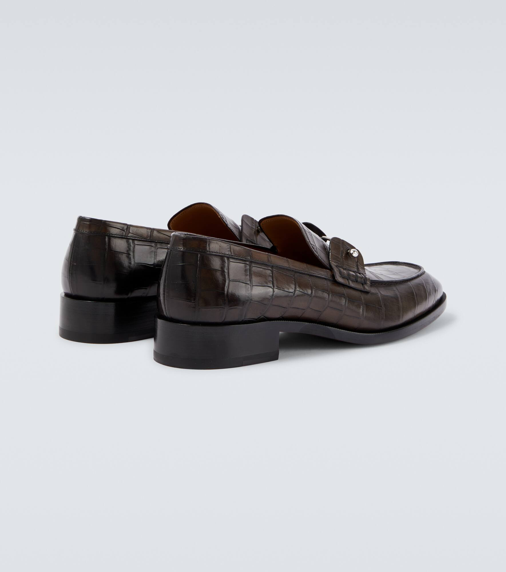 Chambelimoc croc-effect leather loafers - 6