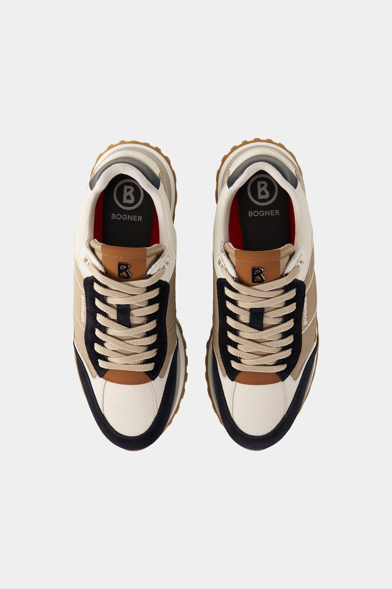 Sneaker Newport in Cognac/beige/navy blue - 6