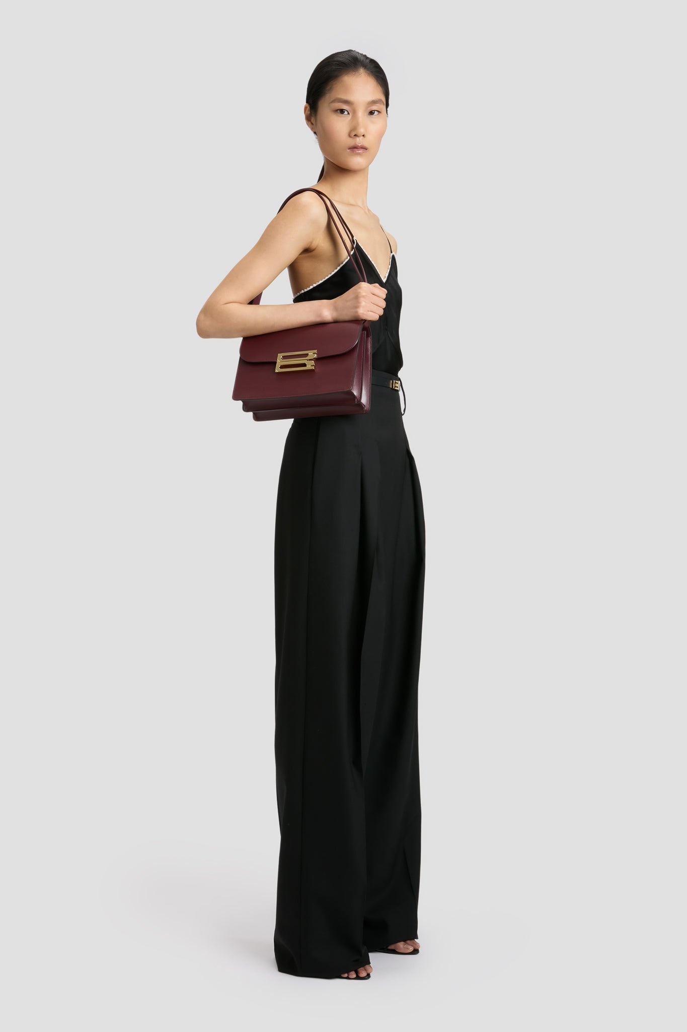 Dorian Bag In Burgundy Smooth Leather - 2