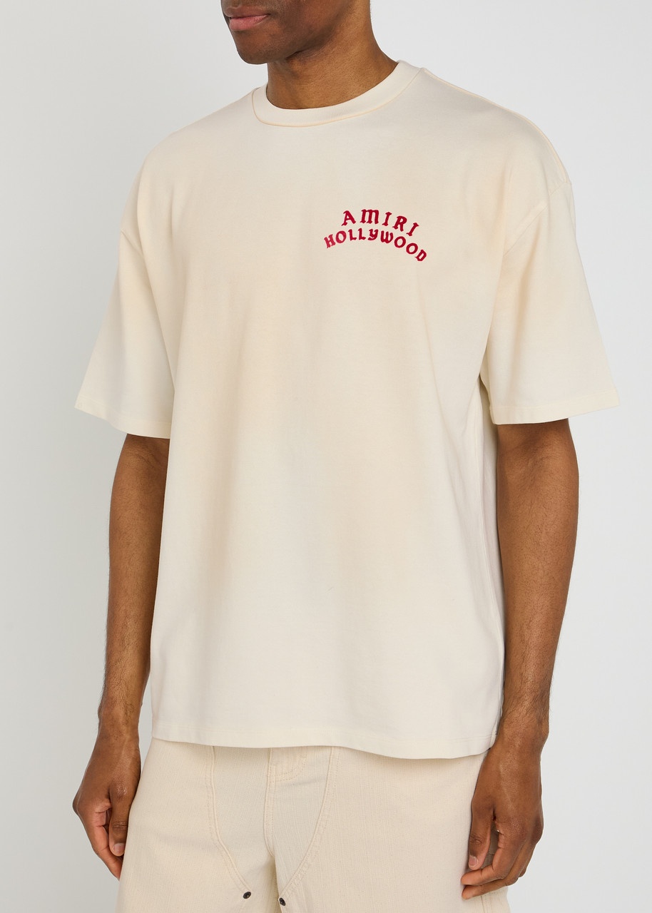 Amiri Hollywood Logo-appliquéd Cotton T-shirt - 2