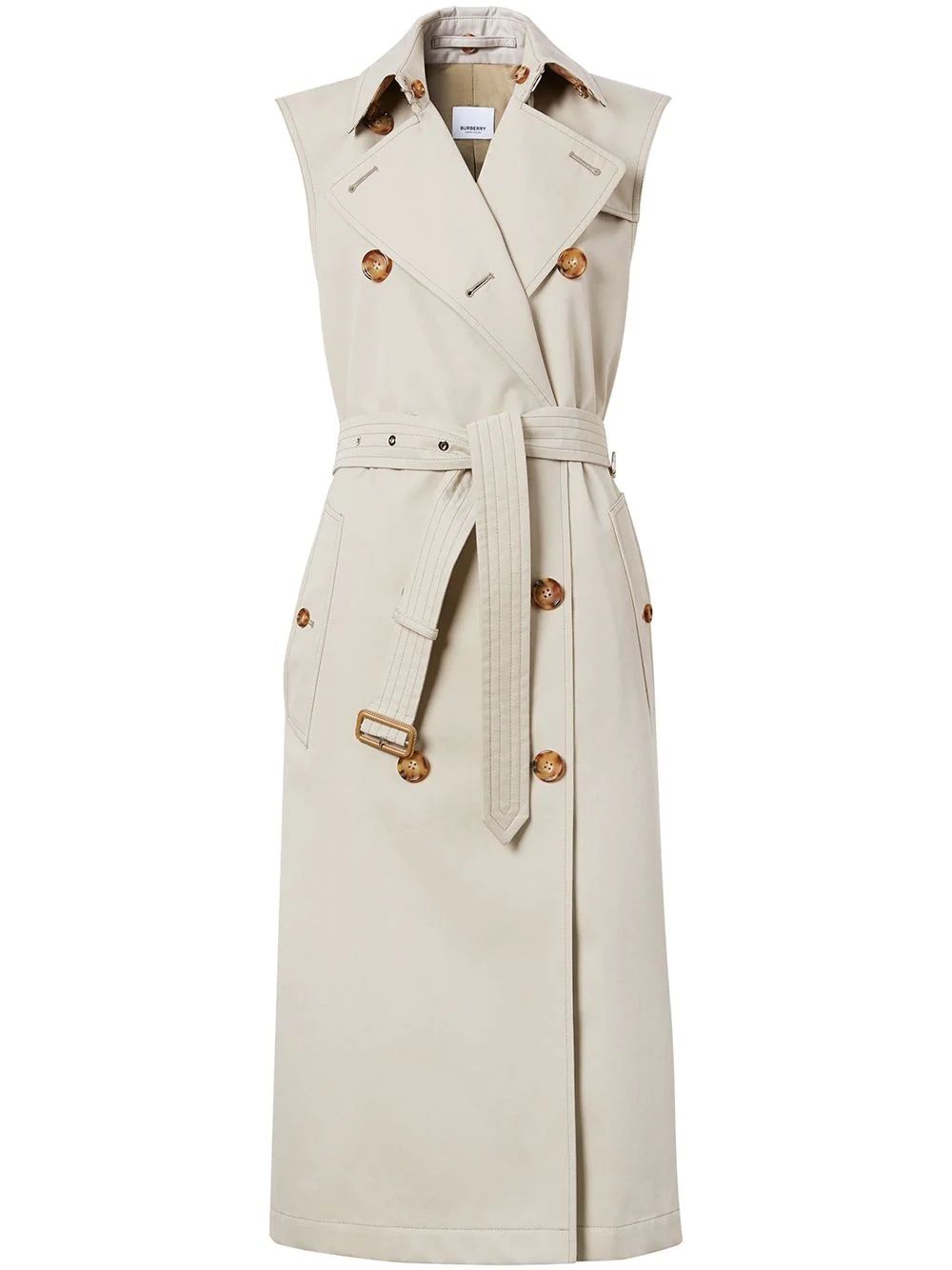 detachable warmer sleeveless trench coat - 6