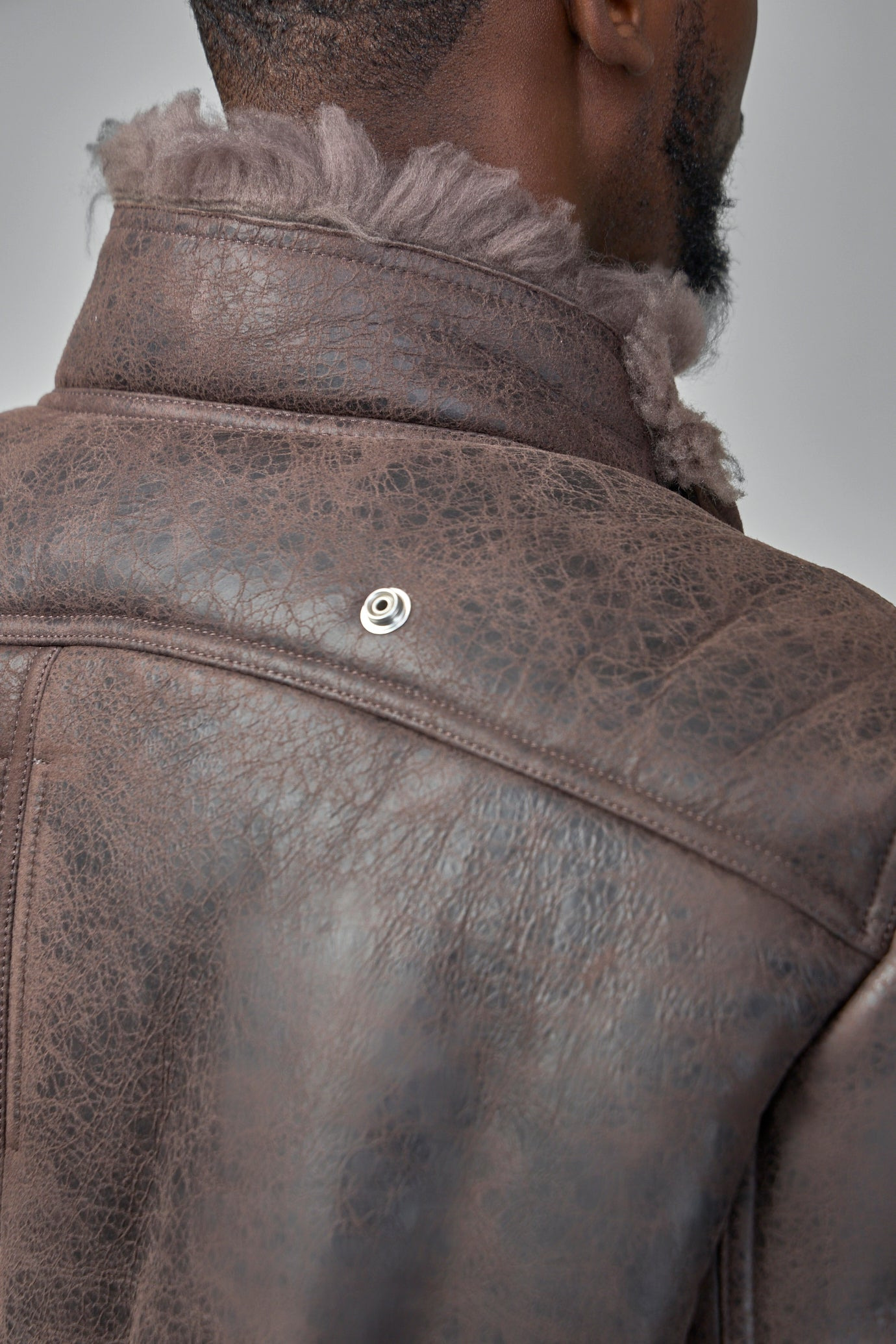 Hollywood Flight Shearling Real Fur Bomber Jacket - 5