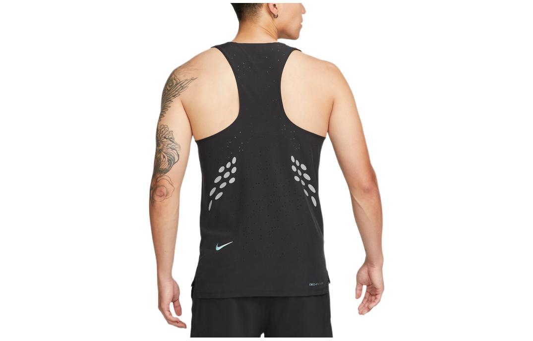 Nike Run Division Pinnacle Casual Breathable Quick Dry Solid Color Running Vest Black DM4776-010 - 2