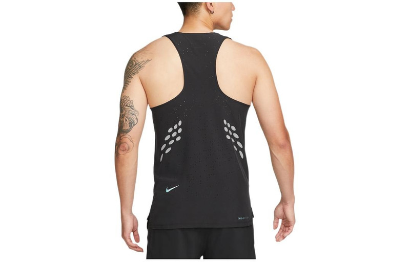 Nike Nike Run Division Pinnacle Casual Breathable Quick Dry Solid Color Running Vest Black DM4776-010 outlook