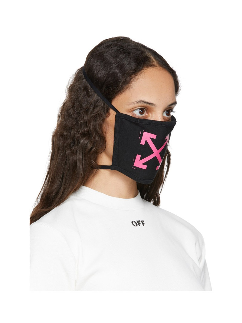 Off-White Black & Pink Arrows Mask outlook